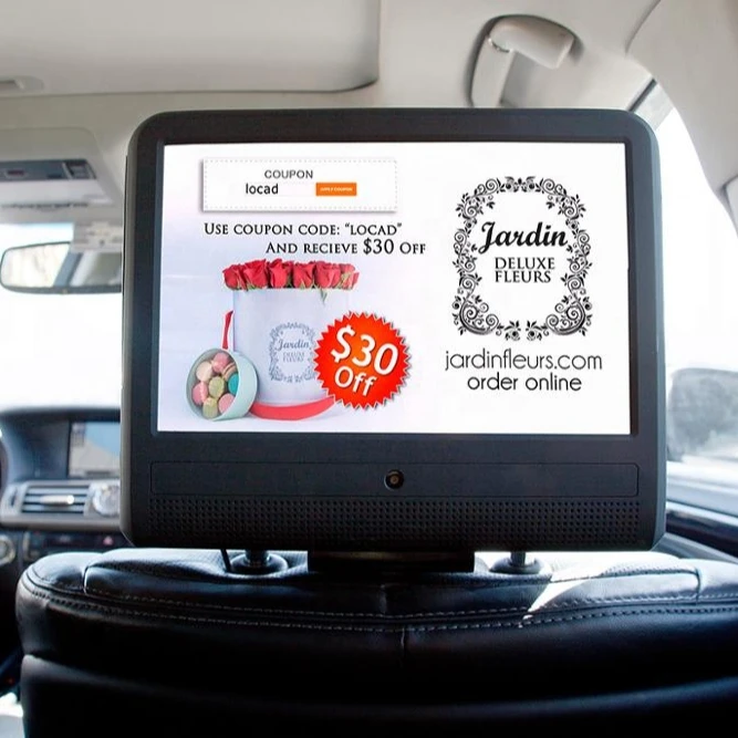 E-Mark Сертифицированный планшет android taxi 10,1 ', автомобильный рекламный медиаплеер android с датчиком корпуса