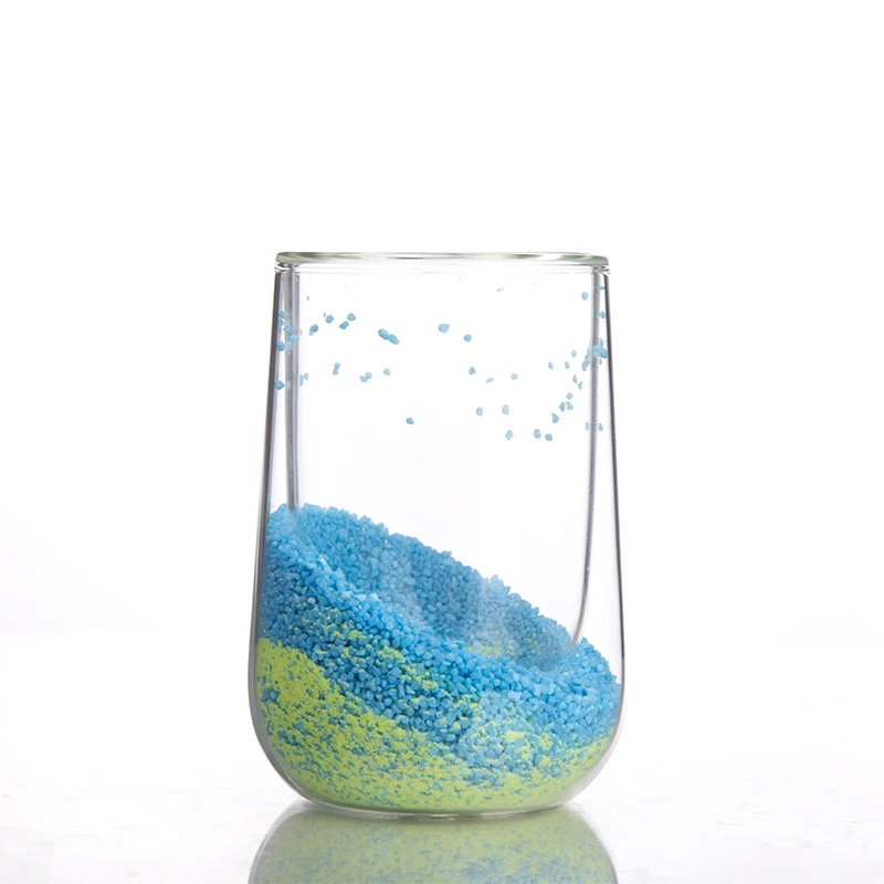 
 2021 Новое поступление 200 мл 280 мл стеклянная кружка для воды с двойными стенками с красочным песком, милая стеклянная кружка для дома  