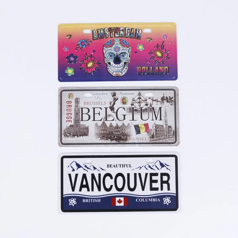 American aluminum  license plate metal vintage industrial style For bar hotel home decoration creative individual character wall