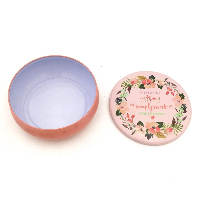 whole sale customized empty bowl shaped vintage sweet tin box for collection