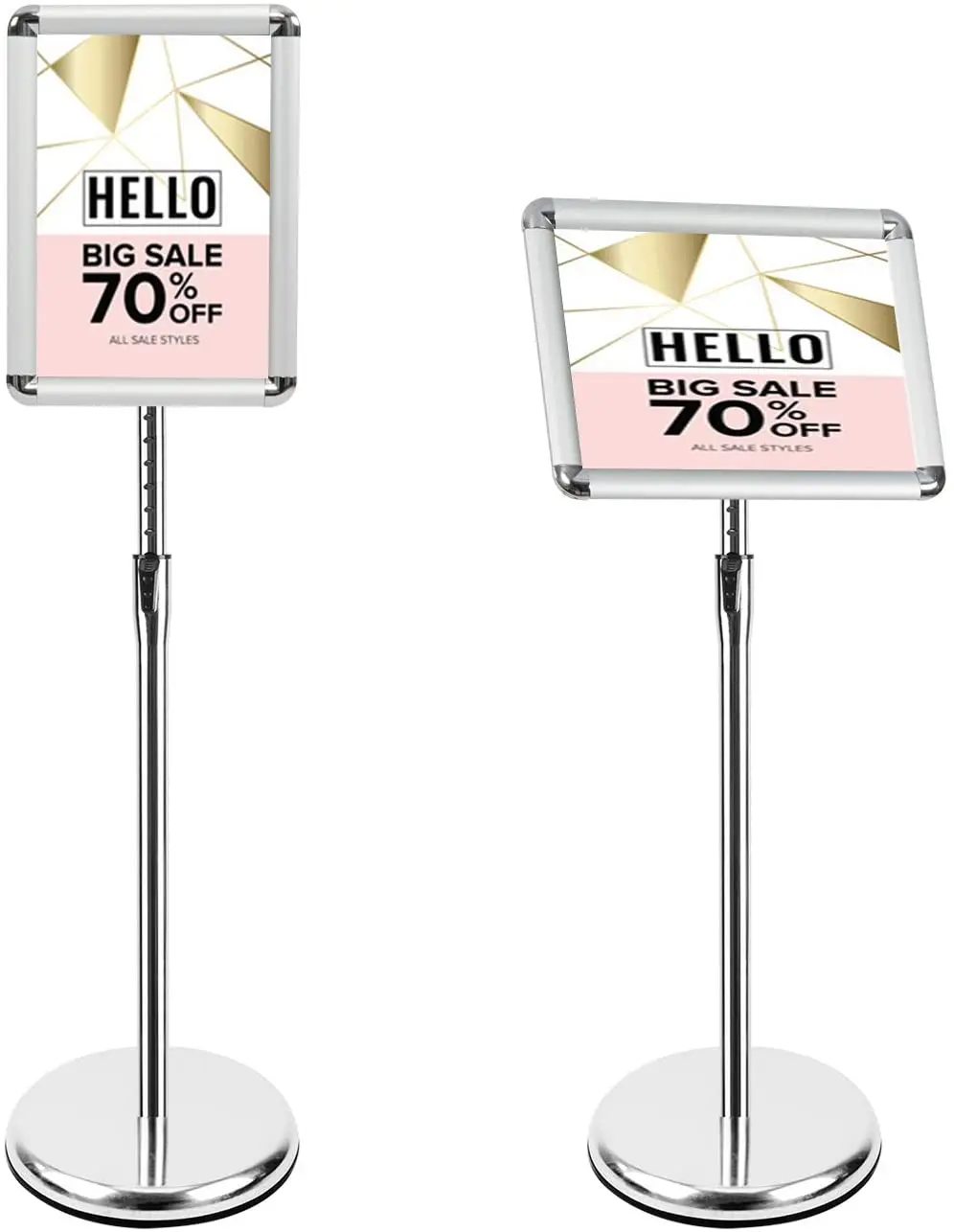 Полированная алюминиевая напольная стойка, алюминиевая вывеска, стойка для вестибюля отеля