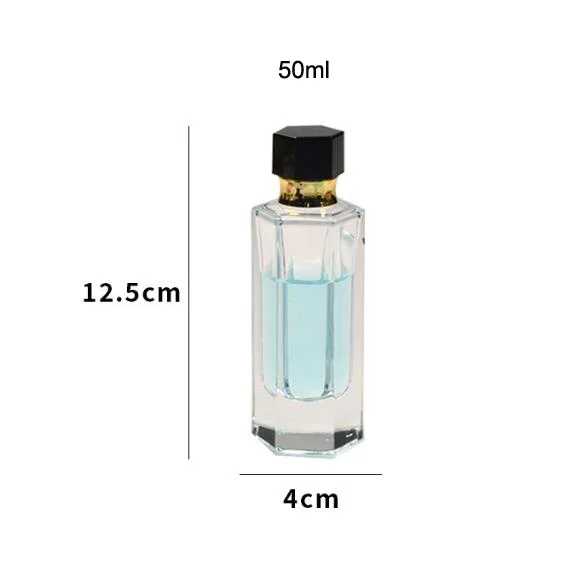 30ml 50ml Empty Glass polygon Perfume Atomizer Spray Pump Bottle Travel Refillable Perfume Bottle for Liquid Fragrance