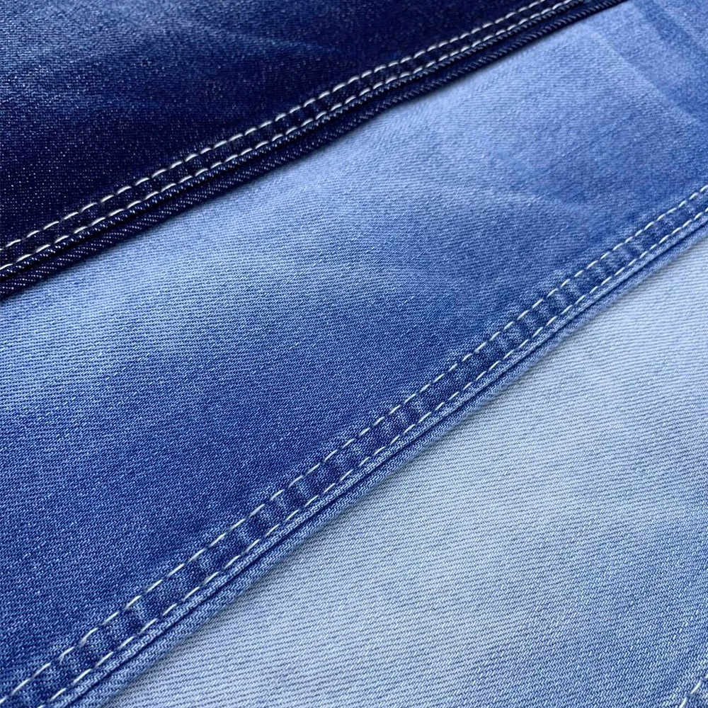 OEM ODM Ronghong 93% Cotton 6% Polyester 1% Spandex Washed Denim Fabric 10OZ Twill Dyed Denim Fabric for Jackets