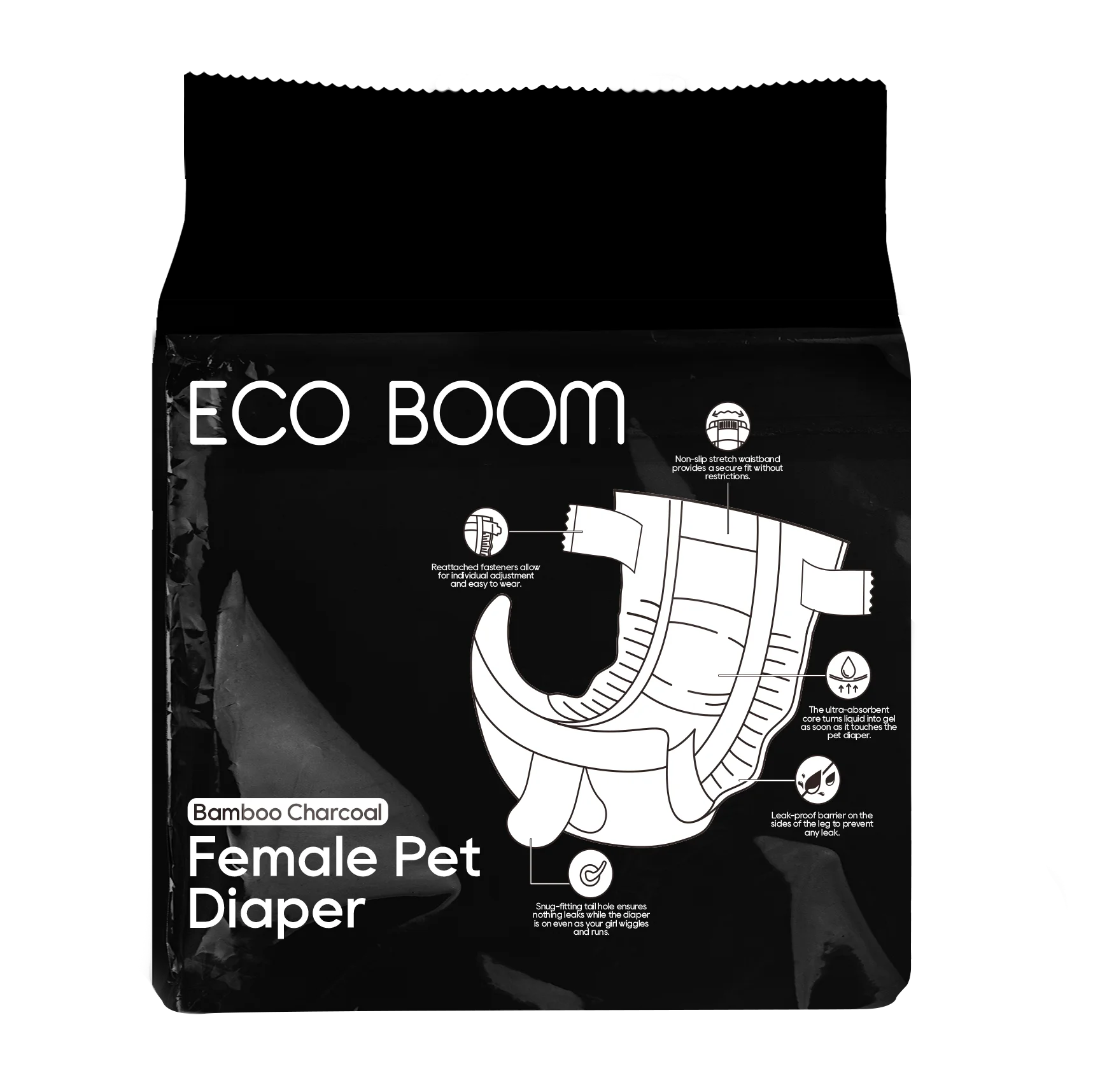 ECO BOOM sensitive comfort free sample soft buyer supplier pet diaper