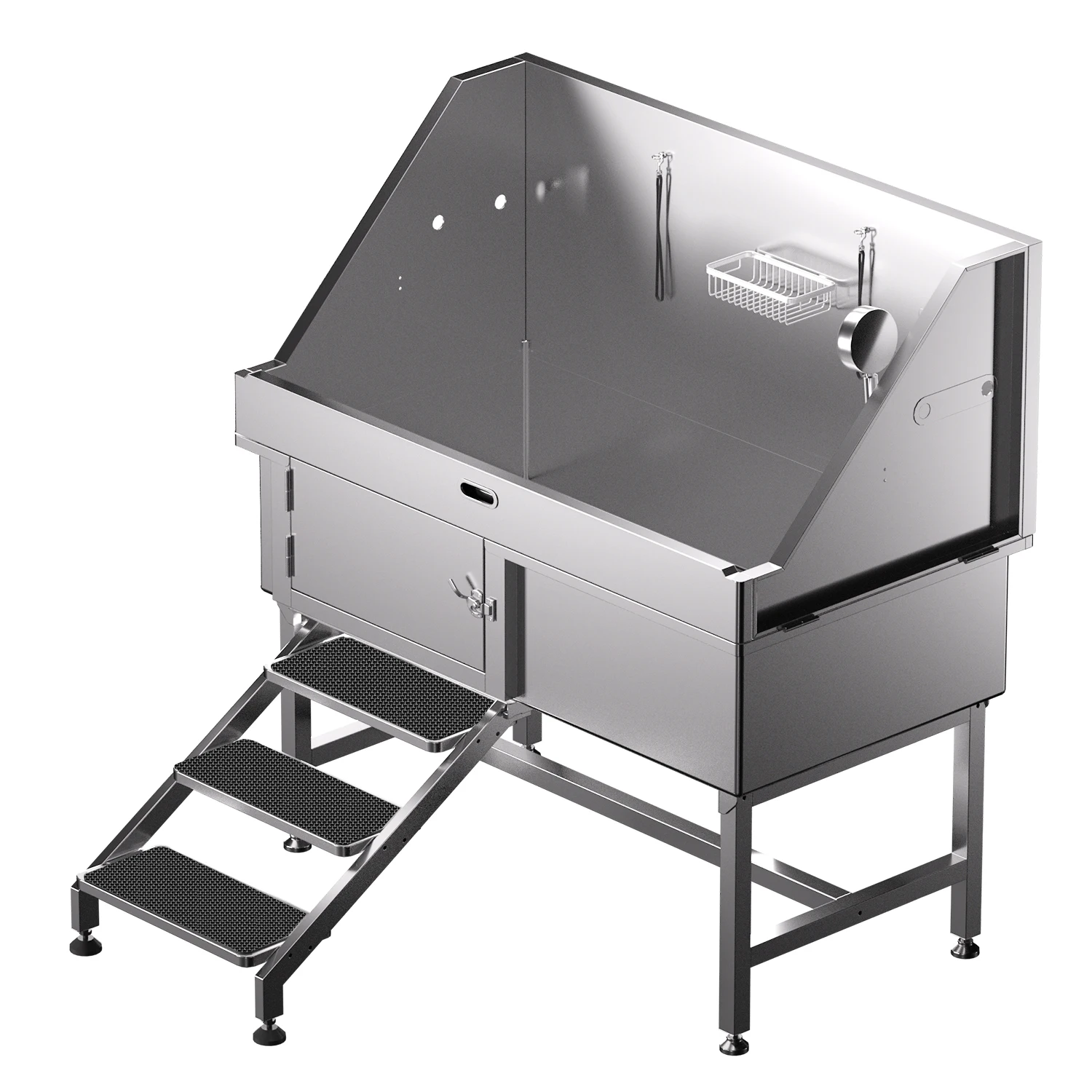 62 inches Veterinary clinic bathtub stainless steel with stairs
