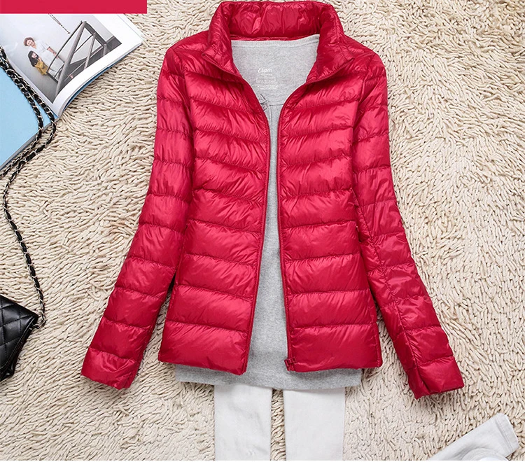 Comfortable Winter Women Duck Down Jacket Long Section New Light Fashion Jacket