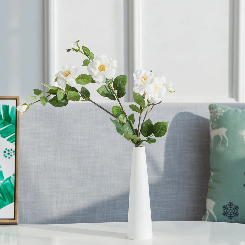 Small Classic White Ceramic Vase Chinese Arts And Crafts Decor Flower Vase Creative Gift Household Decoration