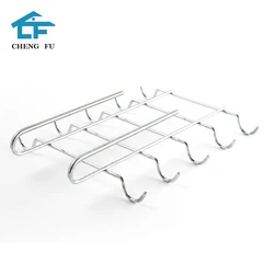 Factory Directly Sell Kitchen Utensils Display 10 Hooks Under Cabinet Hanging Coffee Cups Mug Hooks Holder