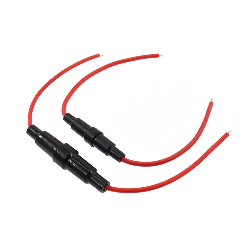 5x20mm 6x30mm  With Wire And Spring All Copper Wire Wale Female Shell Glass Fuse Holder