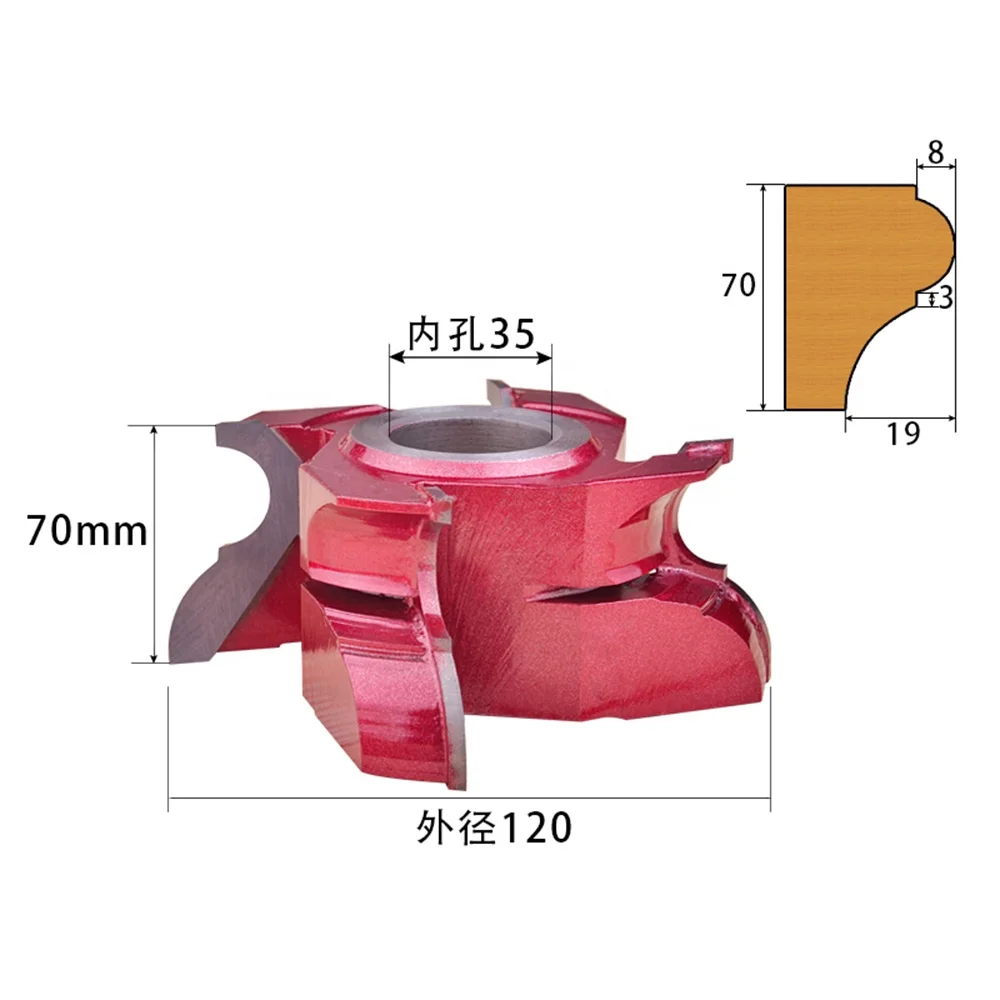 KMJ wood Tools Alloy Tungsten Steel End Milling shaper cutter Tool Hat Countertop Knife Door Buckle Thread cutter
