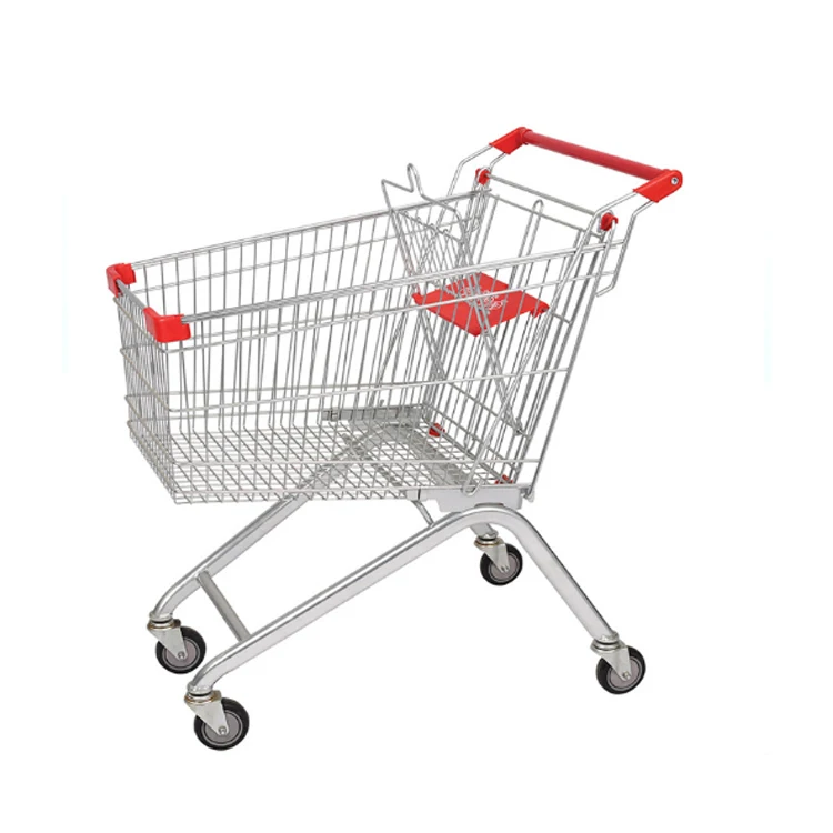 European Style Shopping Trolley Portable Cart Supermarket Trolley Metal Shopping Trolley