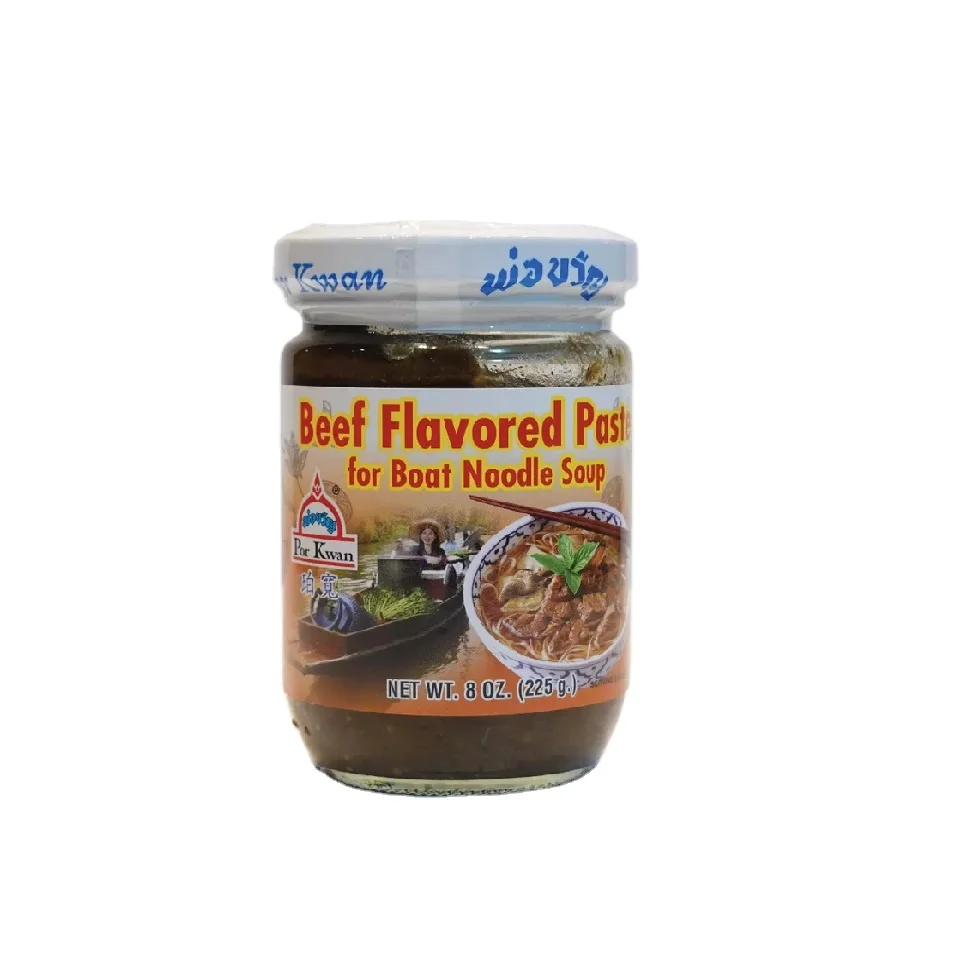 Top Product 2022 Beef Flavored Paste for Boat Noodle of Thailand Style by Por Kwan for Soup and Noodle Spicy and Sweet Taste