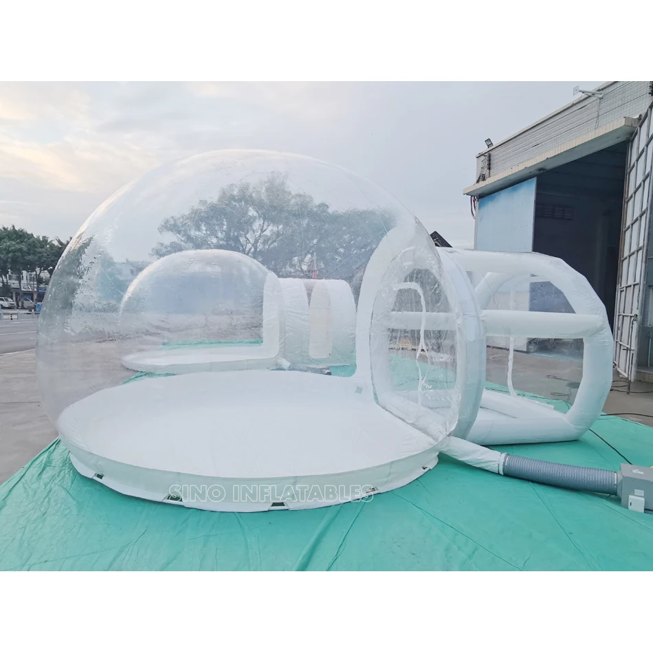 5m clear top bubble inflatable balloon dome with airtight frame for family parties or glamping from inflatable tent factory