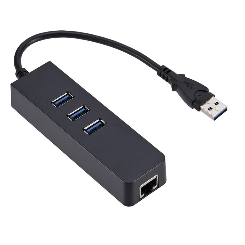 Professional manufacturer USB 3.0 to rj45 3 port hub Lan Network Card Ethernet adapter