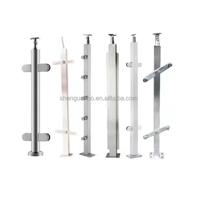 GB cheap  Diy Installation iron balcony railings designs Glass Balustrade Handrail balustrade clamps glass railing post