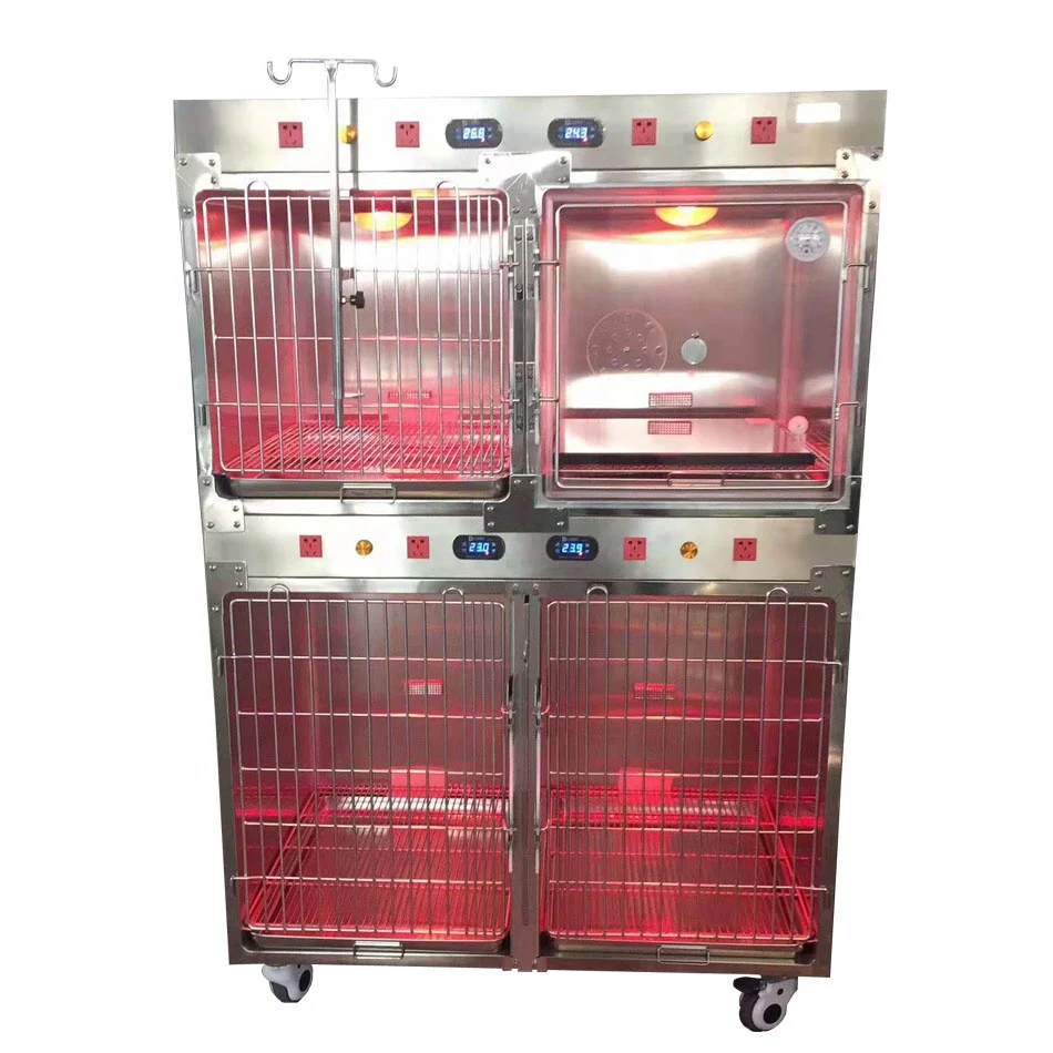 
Pet cage with temperature control version of warm lamp power supply oxygen chamber 
