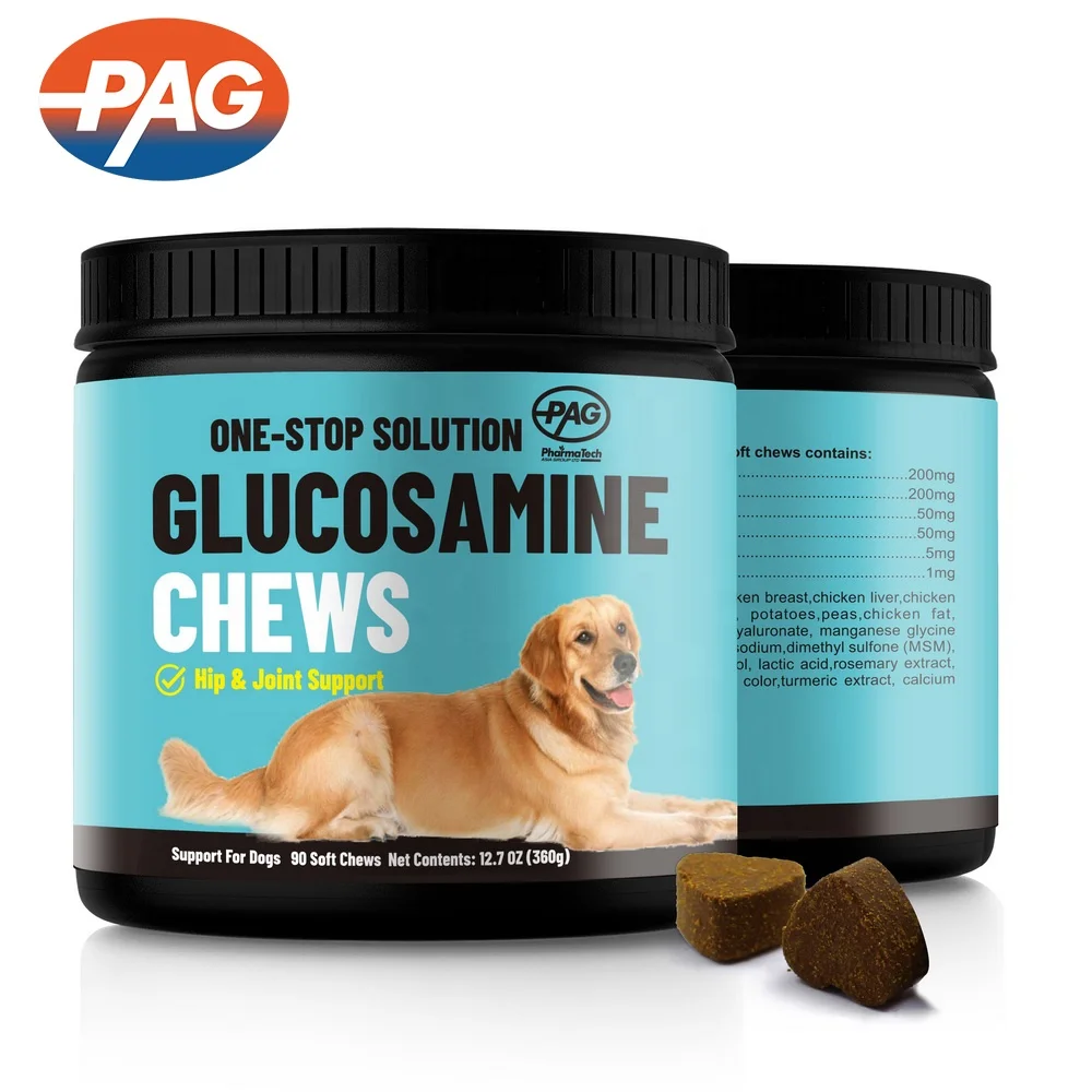Glucosamine Msm Dog Treats Chondroitin Collagen Joint Pain Relief Supplement Soft Chews Hip Joint Supplement Pet Vitamins