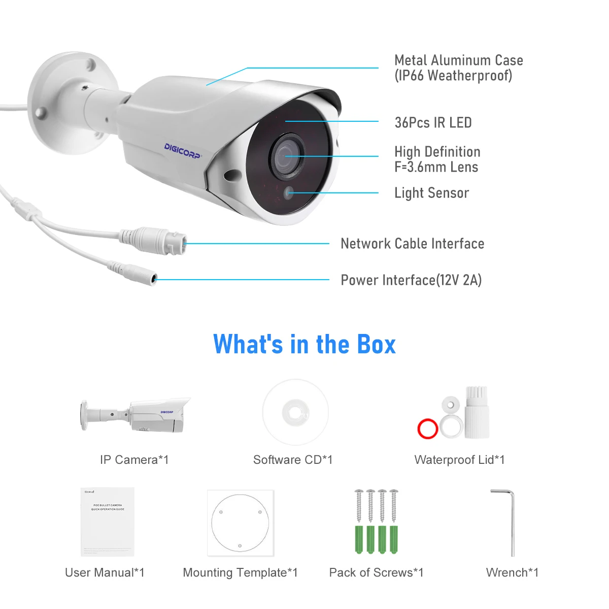 Камера видеонаблюдения JideTech H.265, 5 Мп