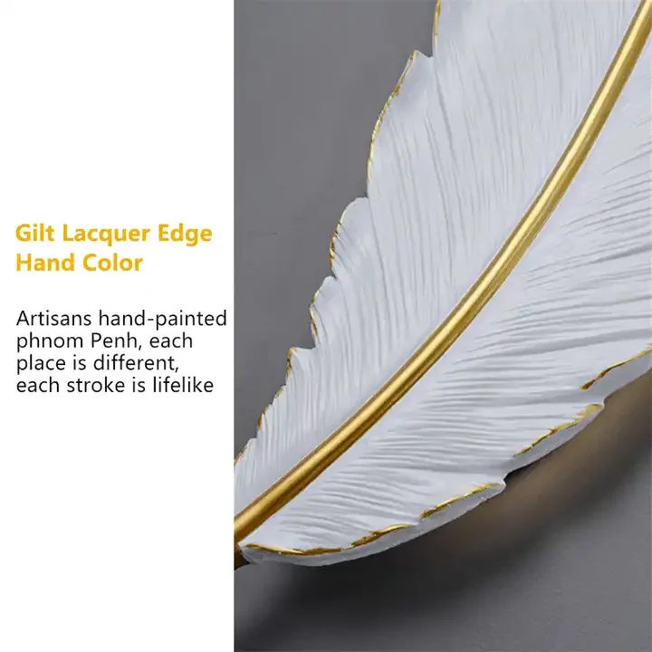 DGLUX Nordic Minimalist Luxury Wall Lamp Decoration Design Indoor Living Room Bedroom Modern Feather Led Wall Lamp