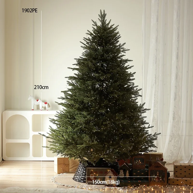 Programmable Light PVC PE  Mixed Prelit Artificial Led Christmas Tree On Sale