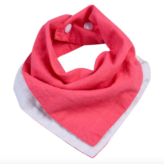 
Luxuriously Soft 100% Organic Cotton Muslin Multi-use Reversible Dribble Bib 