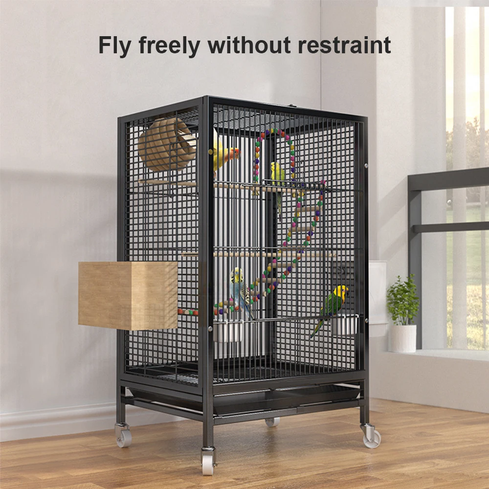 Bird cage Myna budgie luxury large large black phoenix jade bird thrush breeding cage special wrought iron bird cage