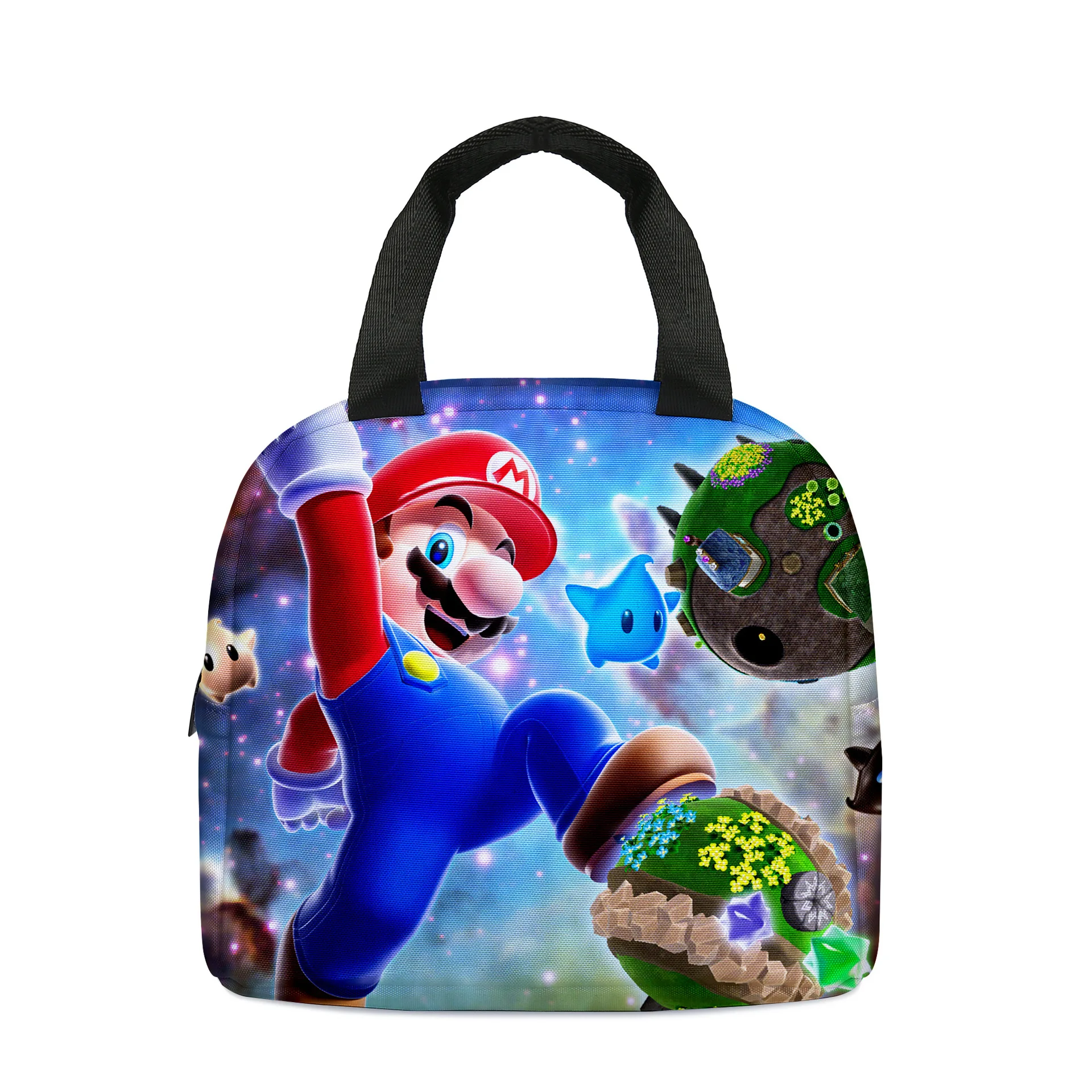 Custom Insulated Cooler Super Mario Lunch Handbags for School Kids