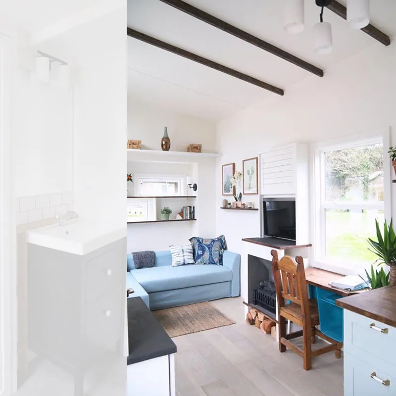 SIP structure mobile China prefab travel trailer house, movable caravan