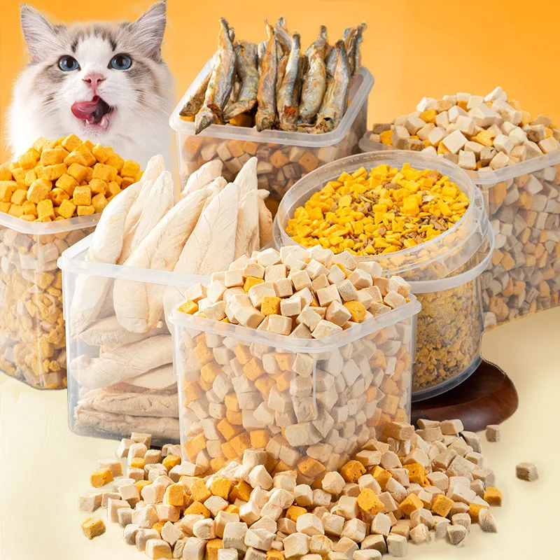OEM Functional pets food Freeze Dried snacks and treats For Cats Dogs hamster and parrot  of all stages