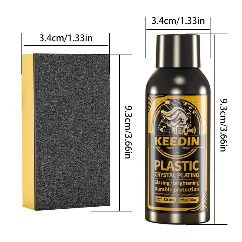 KD-044 KEEDIN Car Plastic Parts Crystal Coating Black Plastic Restorer Auto Cleaner Refurbish Rubber Agent