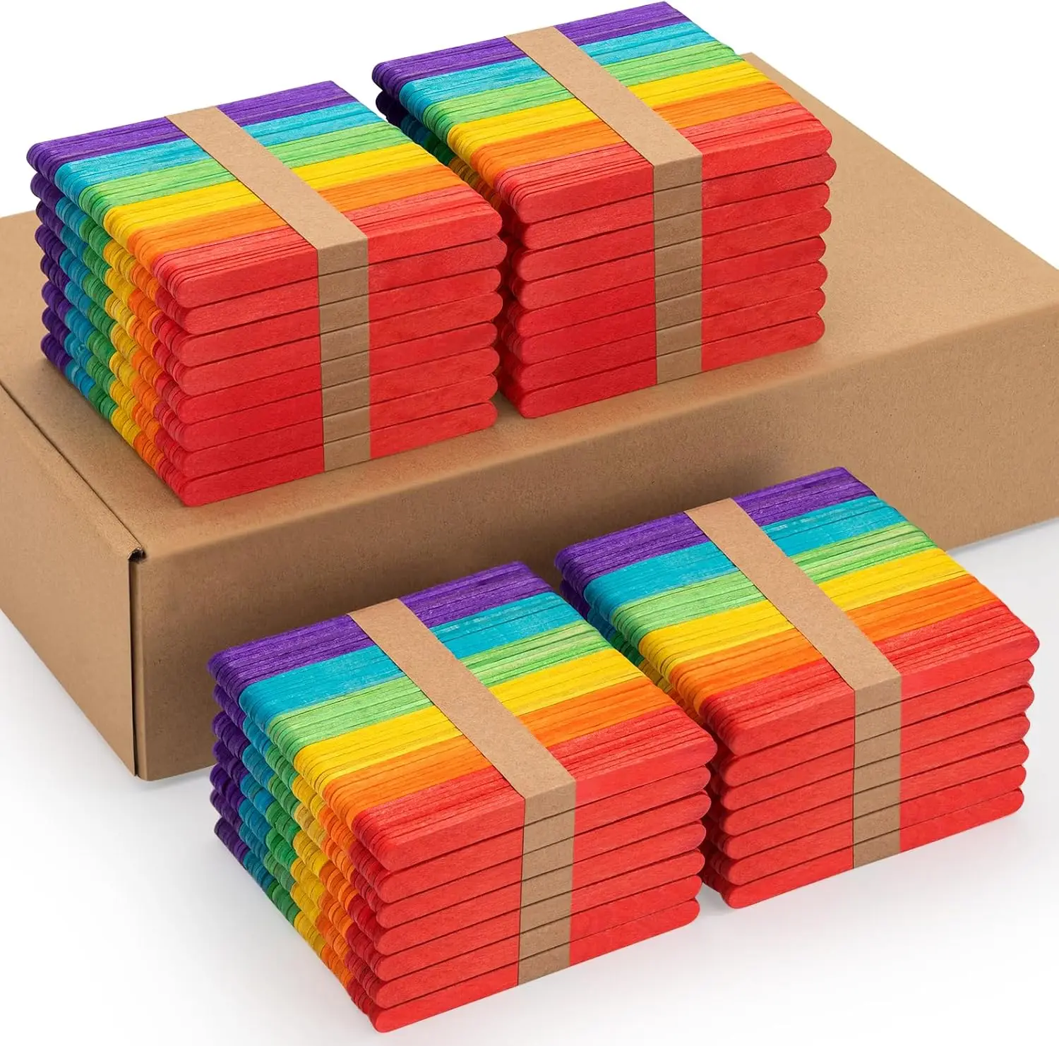 Portable Birch Natural Large ice cream jumbo match wood craft stick of Home Art Projects