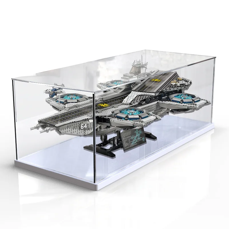 Transparent acrylic display box suitable for Lego model table top box cube storage box for action character collection toys