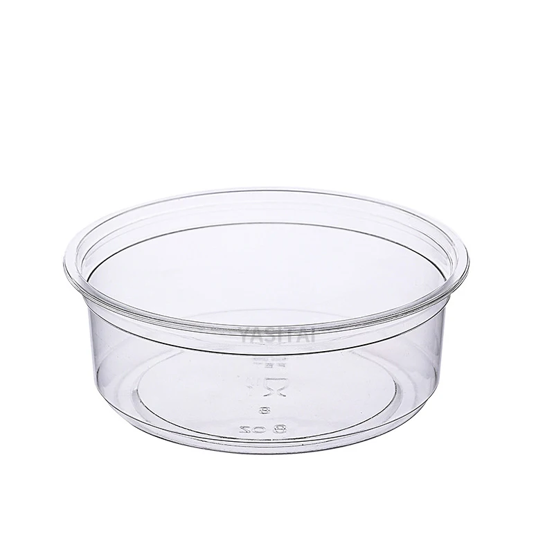 Fresh sliced fruit take away clear yogurt cake plastic packaging box freezer safe disposable ice cream bowls pet
