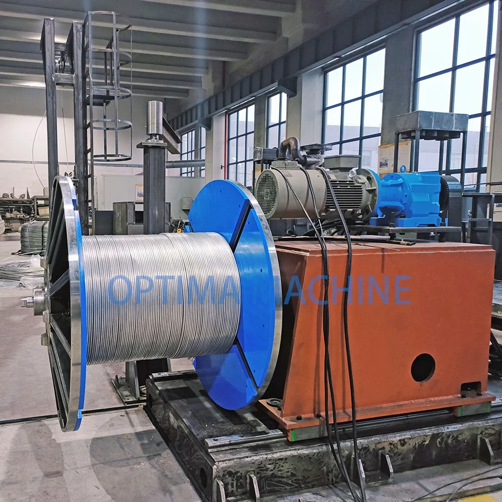 Aluminum wire rolling mill 9.5mm bar 12mm rod winding and winding rewinder production line rewinding machine price China
