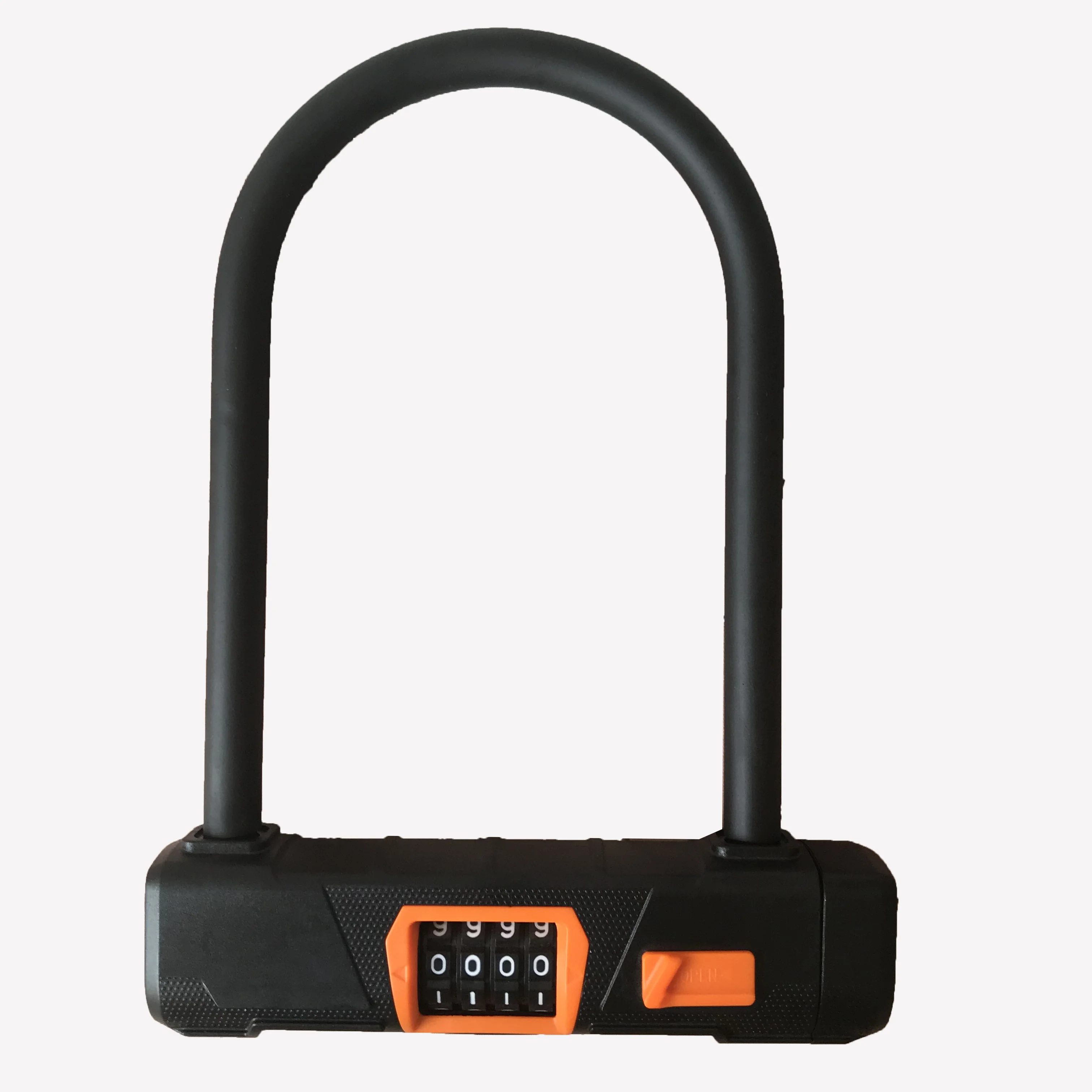 wholesale bicycle accessories cycle lock with code ABS PVC steel copper bike 4 digit combination bike u type bicycle lock