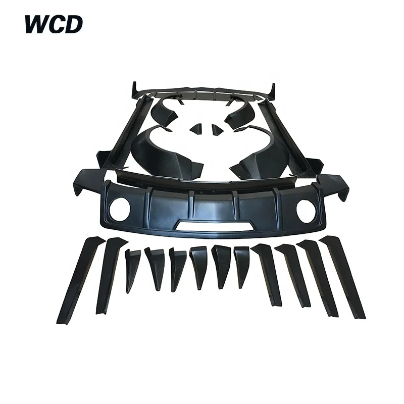 High quality FRP Front Rear Bumper Lip Side Skirts Spoiler Canards Apron for Chevrolet Camaro 2009-2015 M Wide Body Kits