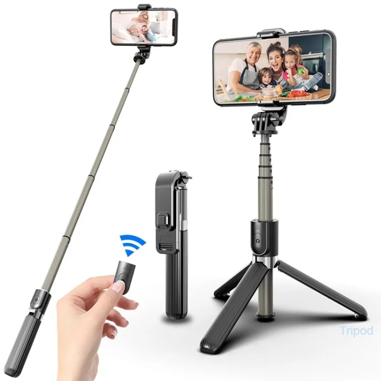 Wholesale In Stock L03 Aluminum Alloy Foldable Flexible  BT Tripod Selfie Stick