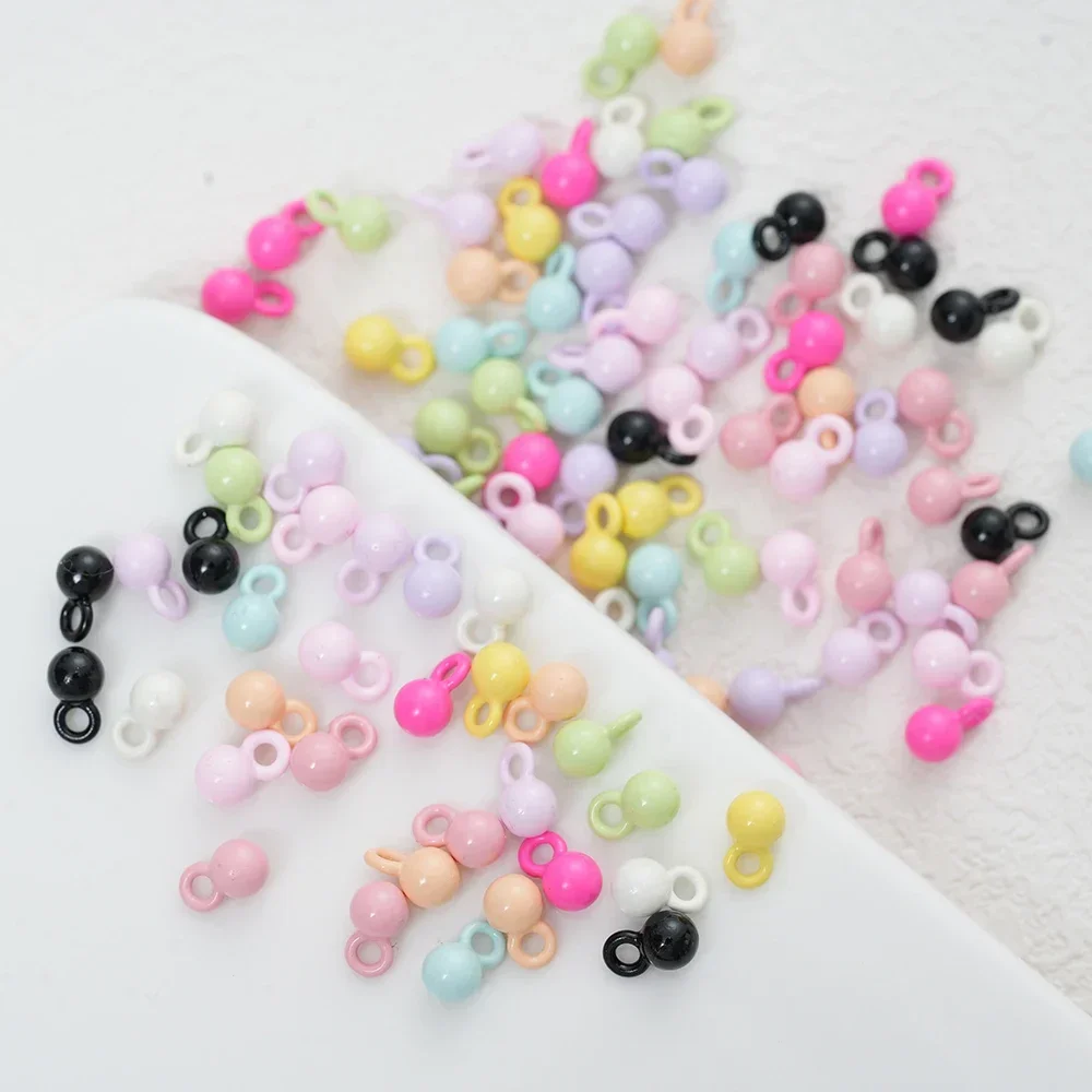 20pcs Alloy Solid Ball Pendant Metal Bead Pendants Round Ball for DIY Jewelry Making Earrings Bracelet Necklace