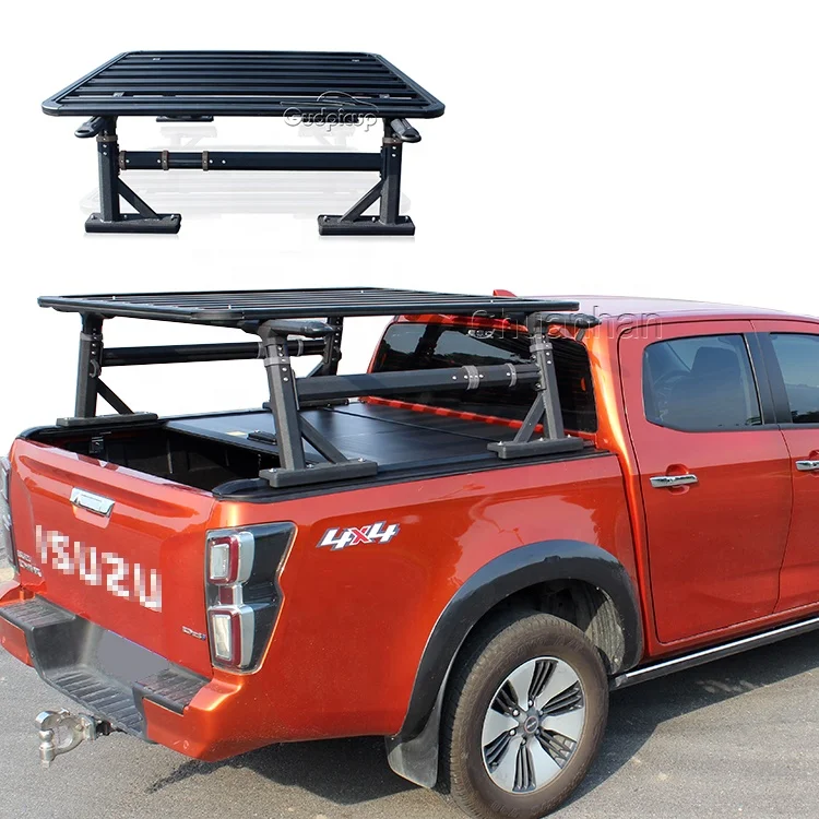 Universal Roof Rack Adjustable F150 Roll Bars Aluminum Cargo Carrier Platform roof rack 4x4 for toyota tacoma