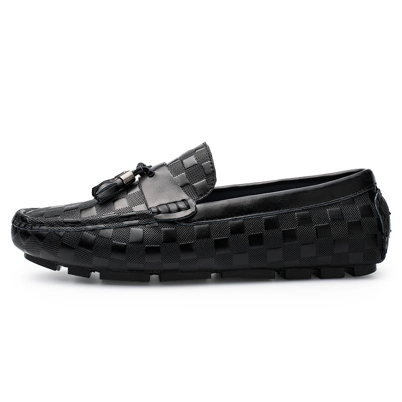 
2021 new Men Slip-on Moccasin Driving Shoes casual black shoe Classic handmade top quality Italian leather driving shoes men 