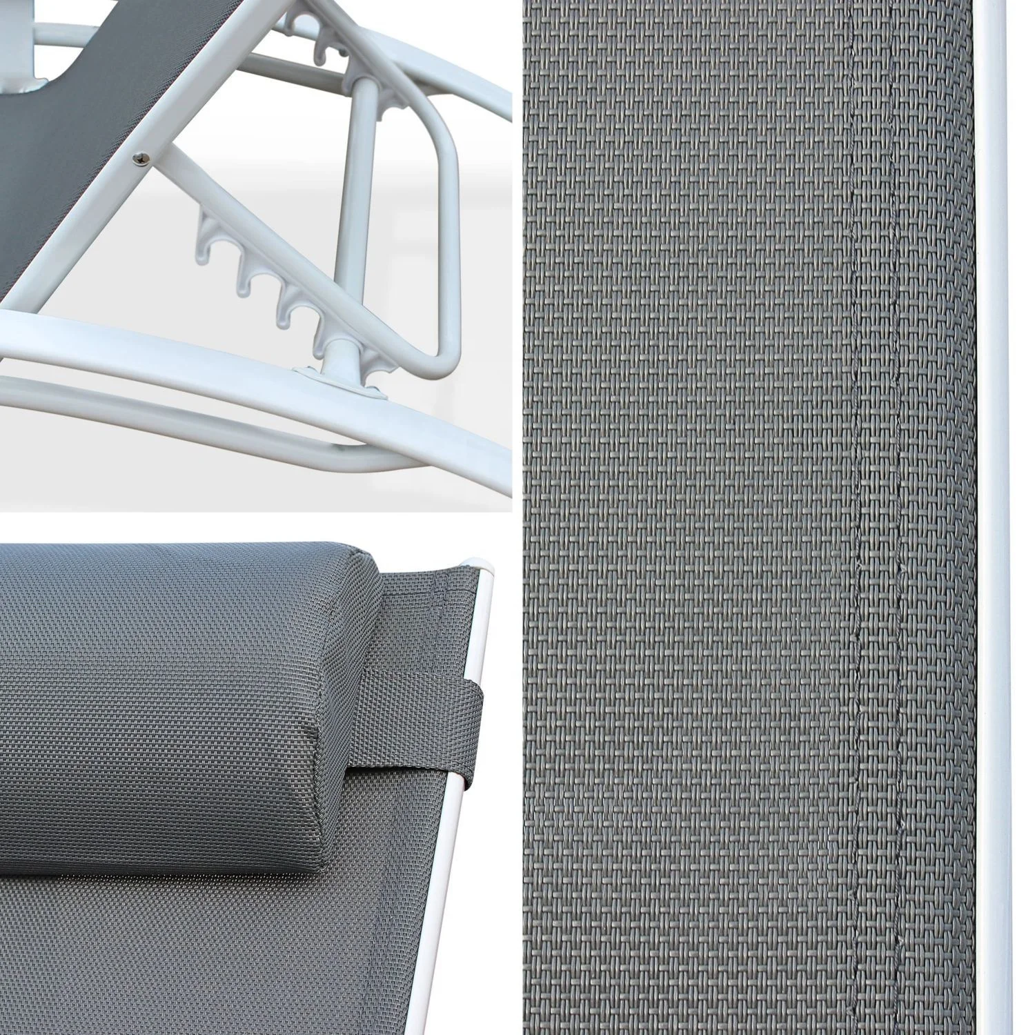 Outdoor Master Great Quality Aluminium Sun Lounger Aluminium Tesling Sunbathing  Garden Foldable Chair