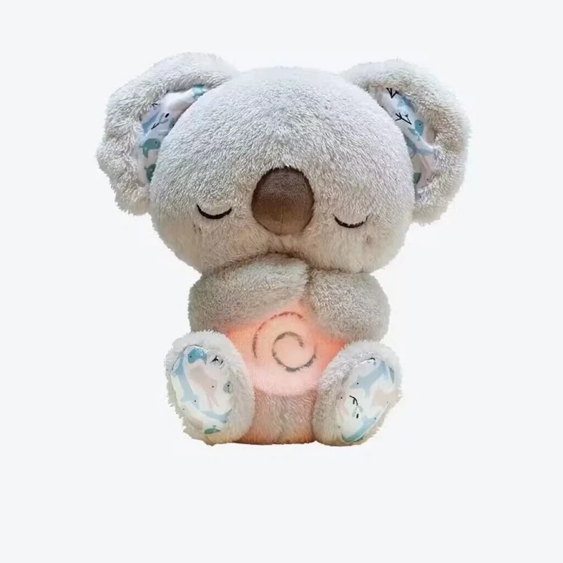 Manufacturer Cute Breathing Glowing Musical Koala Soothing Plush Toy Baby Sleeping Artifact Sleeping Doll