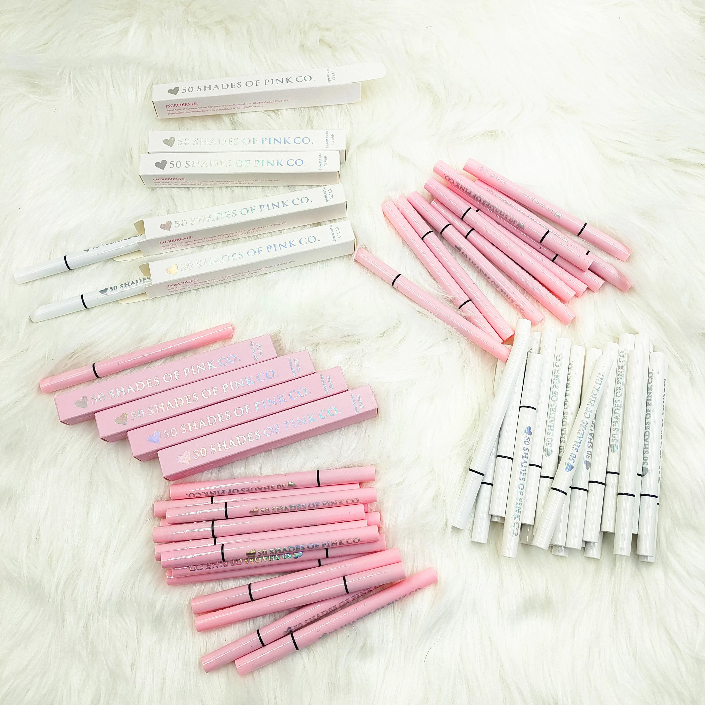 Новое поступление 2 в 1 Подводка для глаз клей-карандаш метка частного назначения подводка водонепроницаемый светло-розовый трубки