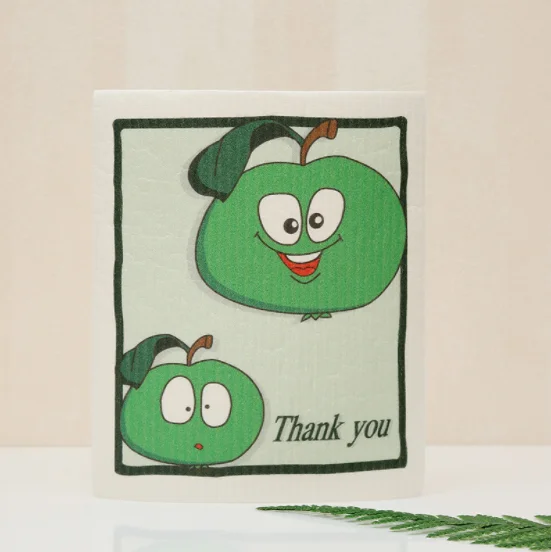 Factory Wholesale Price Kitchen Cloth Pattern Digital Printing Natural Premium Cellulose Sponge For House cleaning