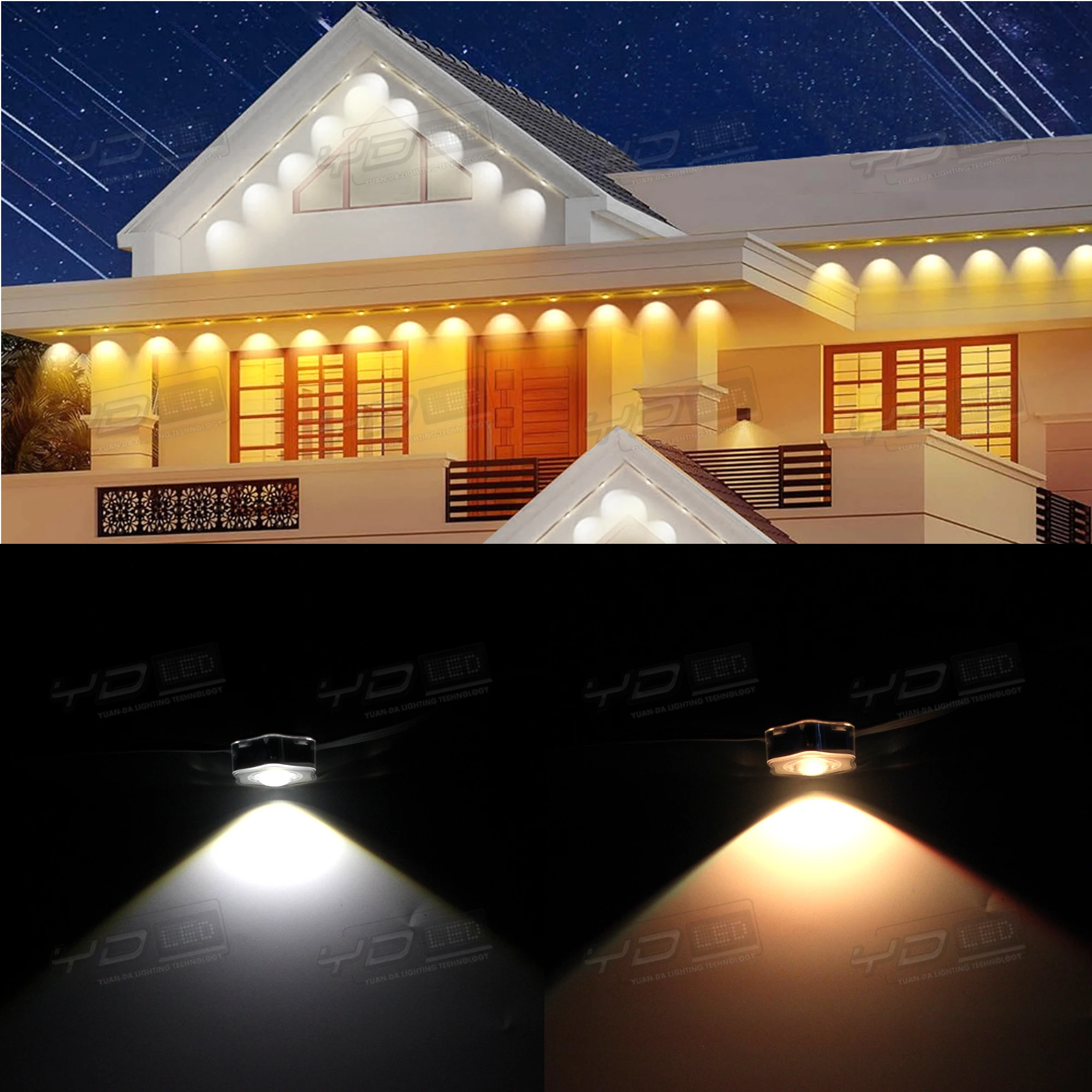 Smart Outdoor Waterproof Point Lights 5 in 1 RGBIC led permanent outdoor lights for the home with wifi control