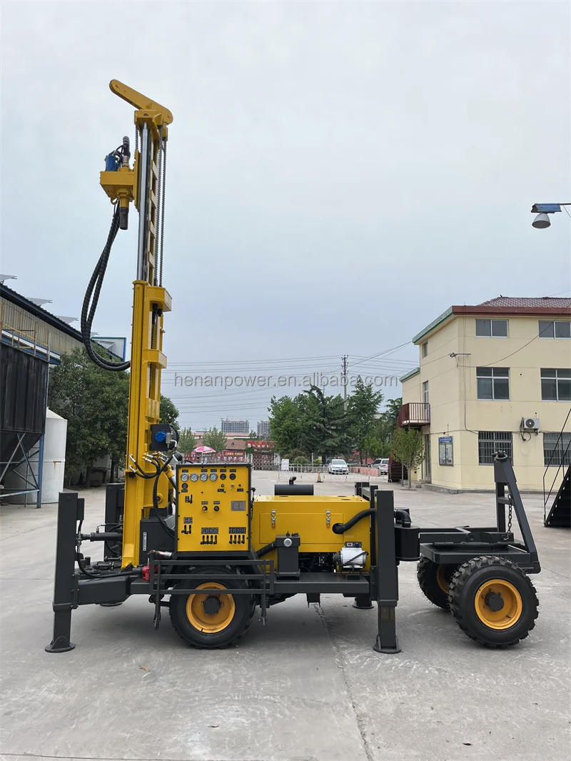 PW260  Hot sale trailer mounted water well drilling rig machine on wheels