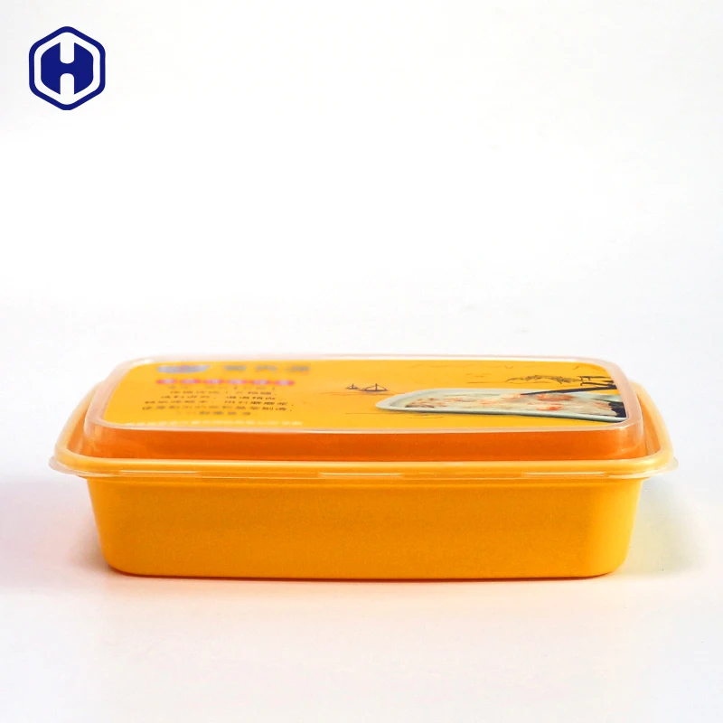 Plastic PLA high temperature resistance IML packaging canned storage food containers disposable biodegradable lunch box