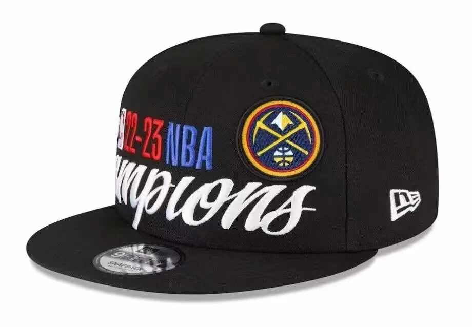 Wholesale N  B A 22-23 Denver Nuggets Embroidery Logo 6 Panel champion Cap Snapback caps