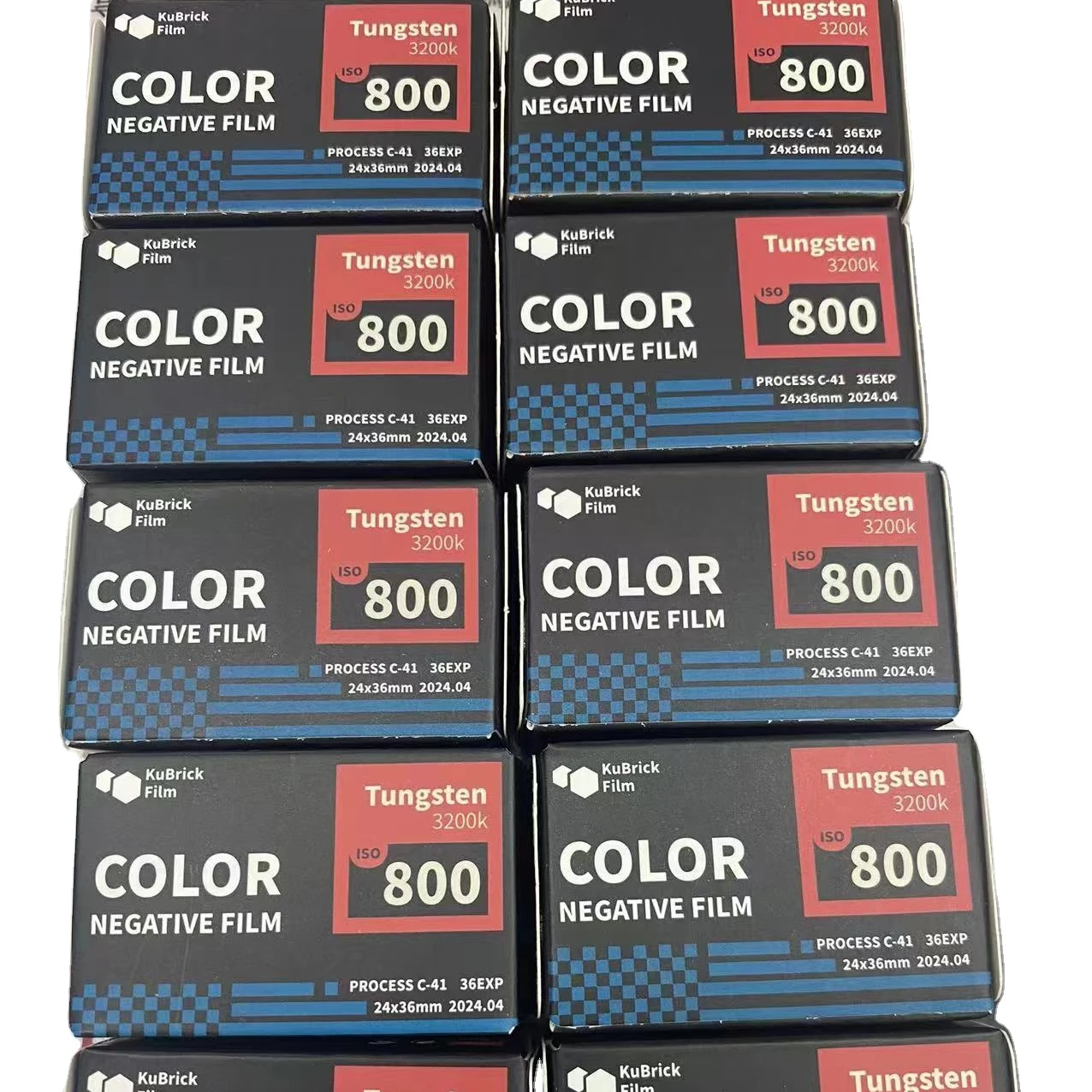 KuBrick пленка вольфрама 3200k iso800 цветная негативная 24*36 мм процесс c-41 10 рулонов кторая также для того чтобы