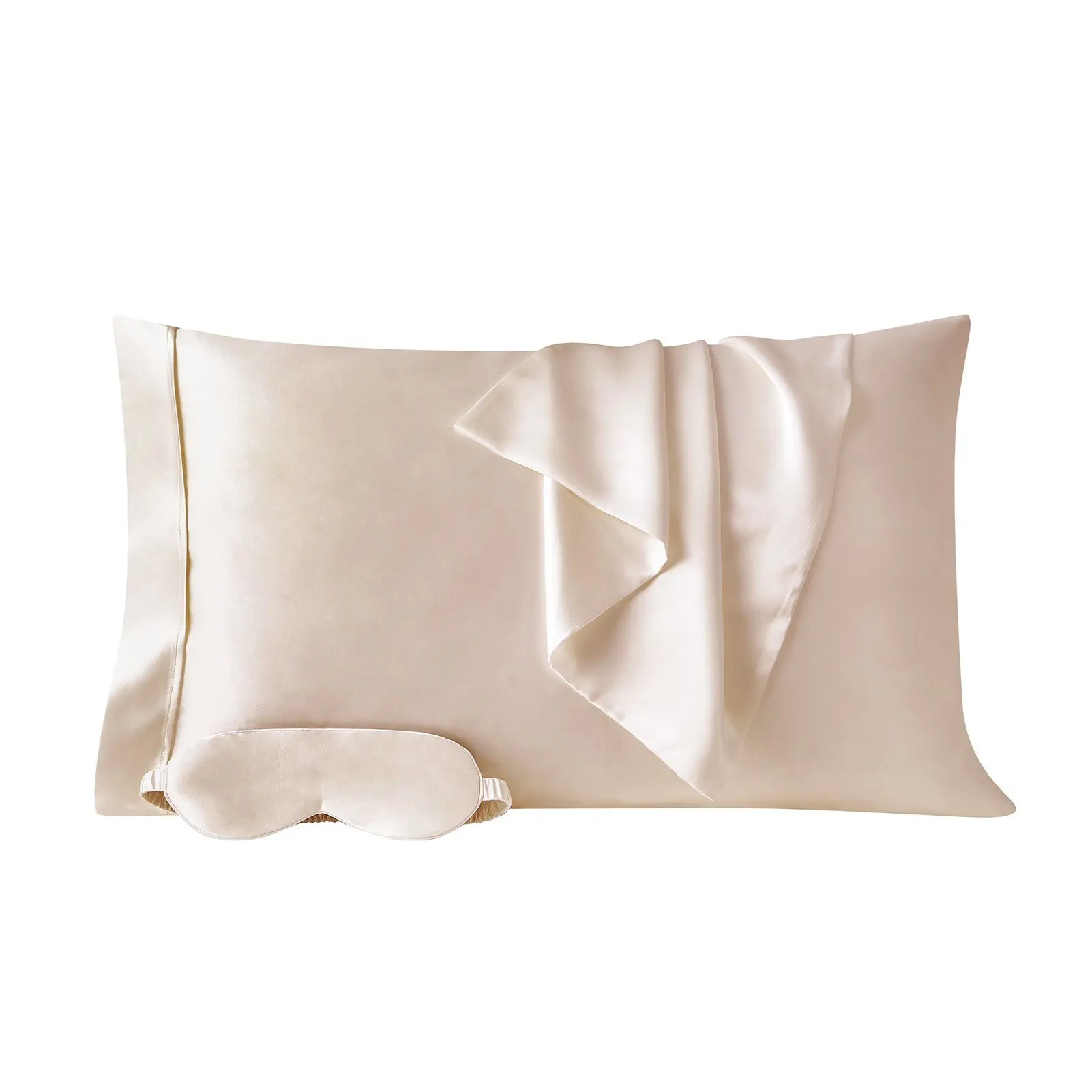 Custom Logo 100% Mulberry Silk Pillowcase and Sleep Eye Mask